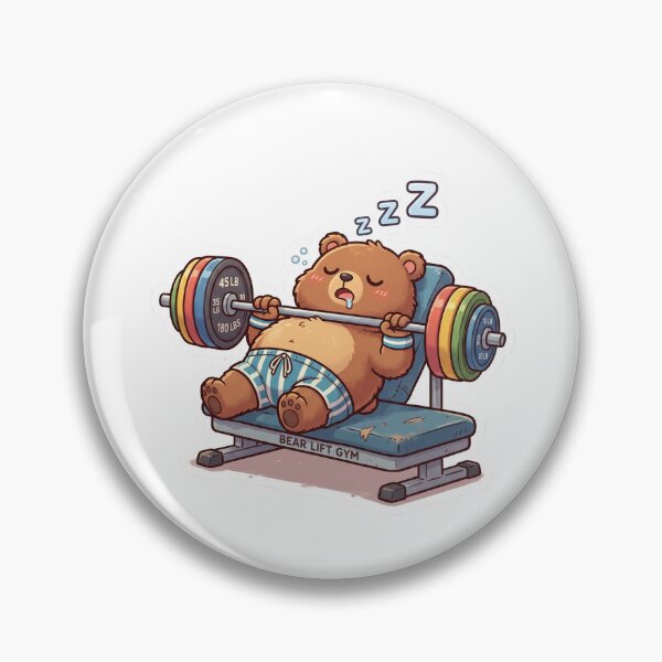 Item preview, Funny Gym Humor Bear My One Rep Is A Nap Sticker designed and sold by Mr-wow.
