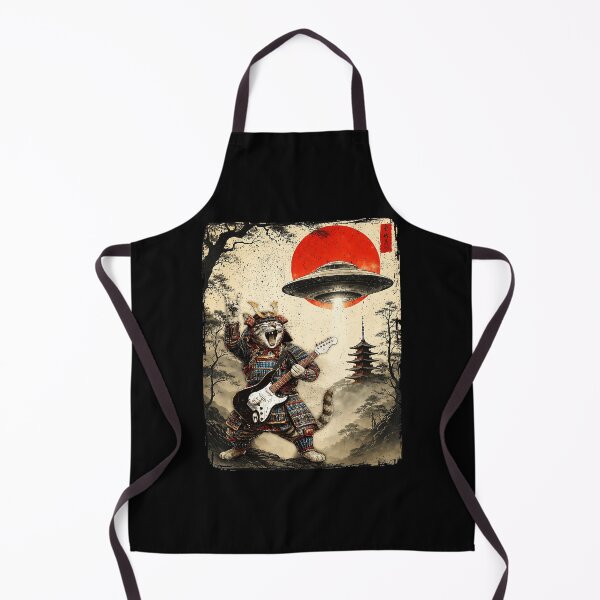Item preview, Rock Guitar Cat Warrior in Retro Japanese Sci Fi Poster Style designed and sold by titanlevi.