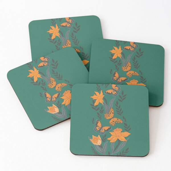 Item preview, Narcissus and Butterflies - Vintage Botanical Floral Pattern designed and sold by K Design Store.
