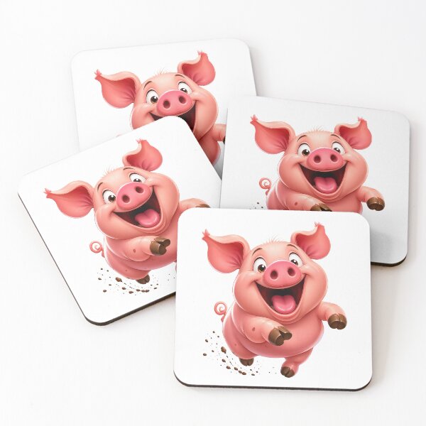 Item preview, Running Playful 3D Cartoon Farm Animal Positive Vibes designed and sold by LunaPixelStudio.
