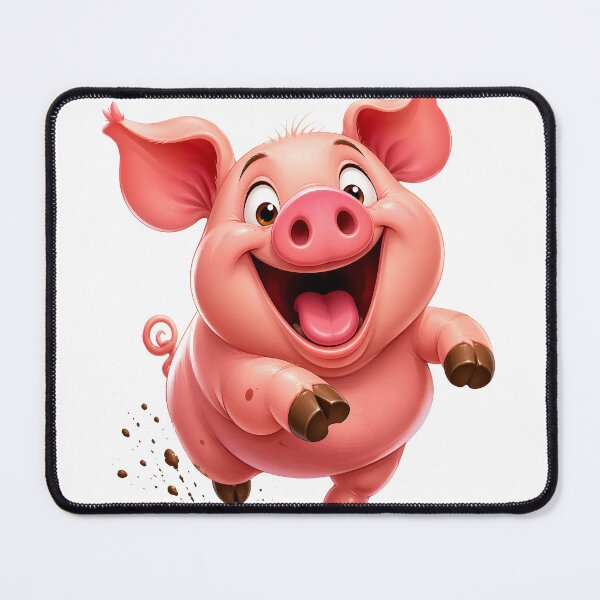 Item preview, Running Playful 3D Cartoon Farm Animal Positive Vibes designed and sold by LunaPixelStudio.
