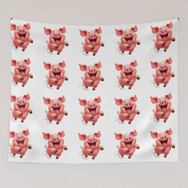 Item preview, Running Playful 3D Cartoon Farm Animal Positive Vibes designed and sold by LunaPixelStudio.