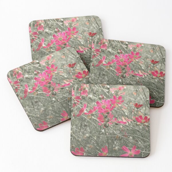 Item preview, Vibrant Pink Wildflowers in Muted Meadow designed and sold by K Design Store.