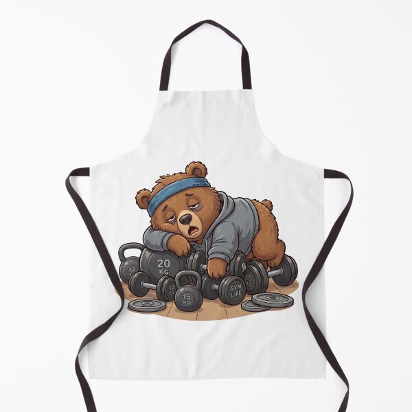 Item preview, Cute Weightlifting Bear Lazy Fitness Meme Art designed and sold by Mr-wow.