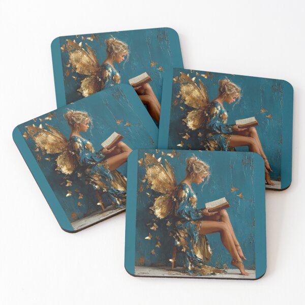 Item preview, Golden Winged Fairy Reading Magic Book designed and sold by colorful-white.