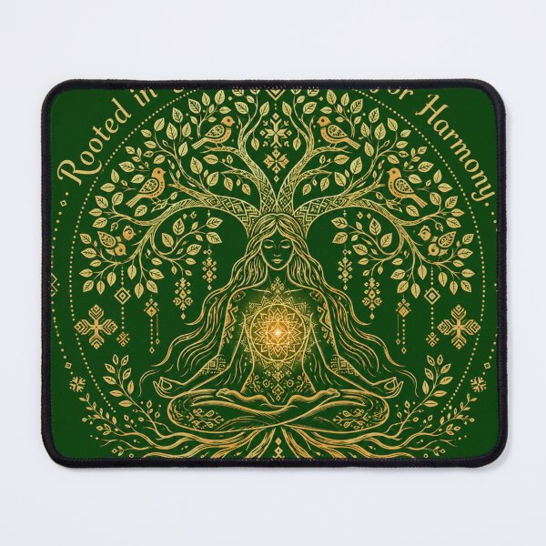 Item preview, Rooted in Grace. Reaching for Harmony. | Slavic World Tree Yoga Art designed and sold by InnerwayStudio.