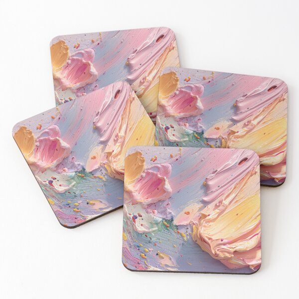 Item preview, Pastel Acrylic Thick Impasto Abstract Painting designed and sold by colorful-white.