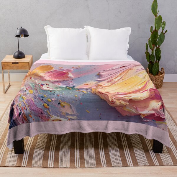 Item preview, Pastel Acrylic Thick Impasto Abstract Painting designed and sold by colorful-white.