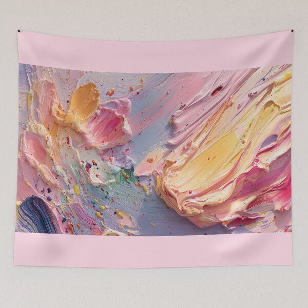 Item preview, Pastel Acrylic Thick Impasto Abstract Painting designed and sold by colorful-white.