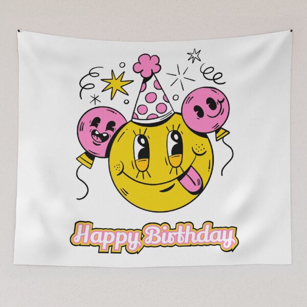 Item preview, Happy Birthday Smile Friends RubberHose balloon designed and sold by Biah!.