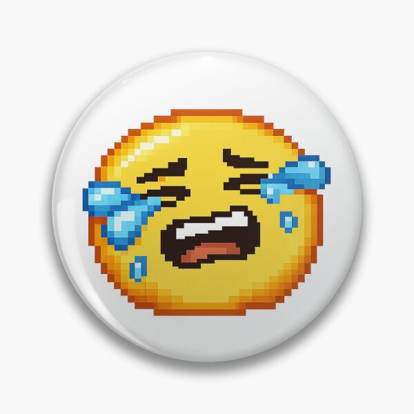 Item preview, Crying Hard Pixel Emoji – Retro 8 Bit Emotional Reaction Sticker designed and sold by ANiyati.