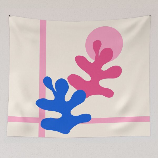 Item preview, Pink and Blue Abstract Matisse Sunset Aesthetic designed and sold by MaiZephyr.