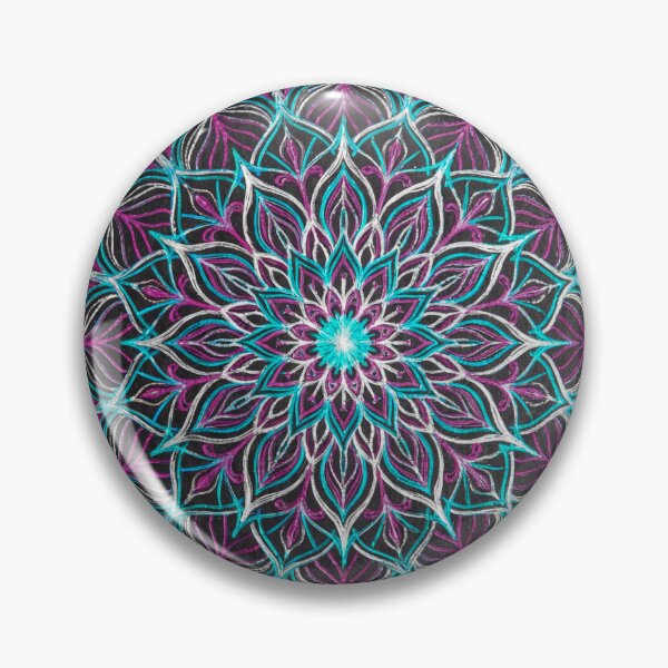 Item preview, Vibrant Neon Psychedelic Geometric Mandala designed and sold by SubhAksara.