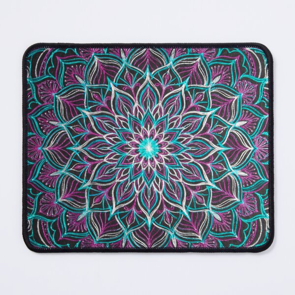 Item preview, Vibrant Neon Psychedelic Geometric Mandala designed and sold by SubhAksara.