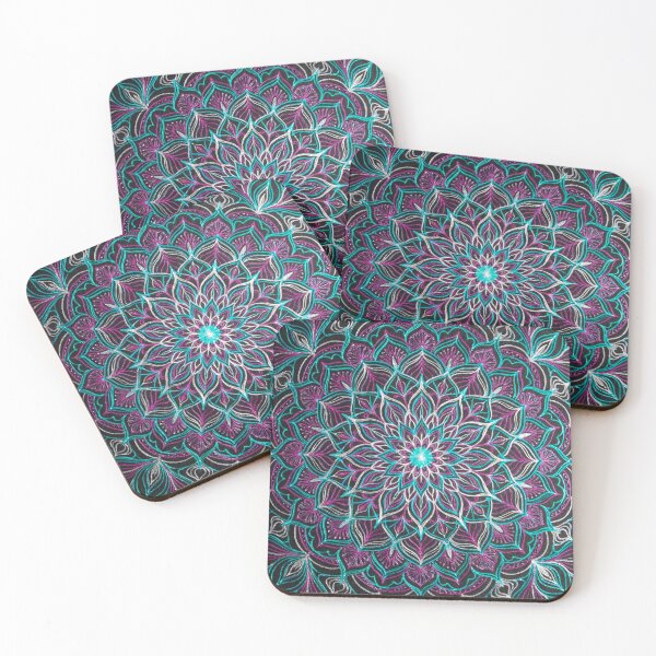 Item preview, Vibrant Neon Psychedelic Geometric Mandala designed and sold by SubhAksara.