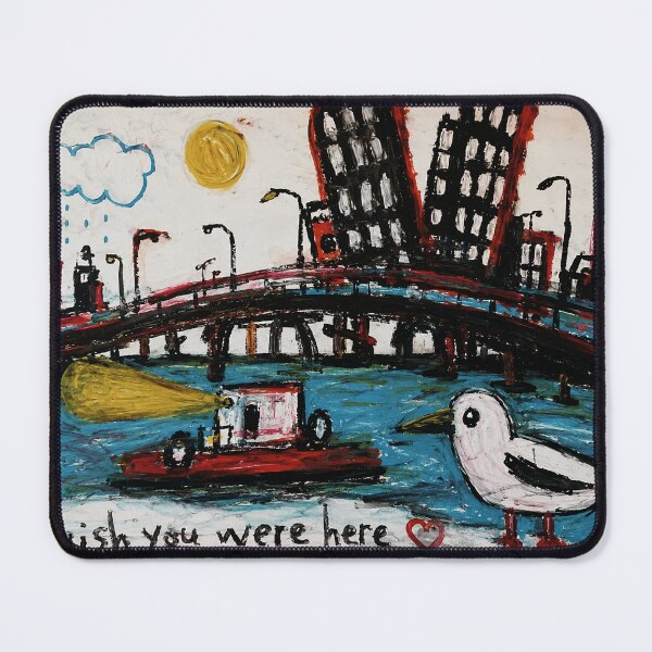 Item preview, Wish You Were Here Bird Drawing with Whimsical City Sketch Style designed and sold by eliramaison.