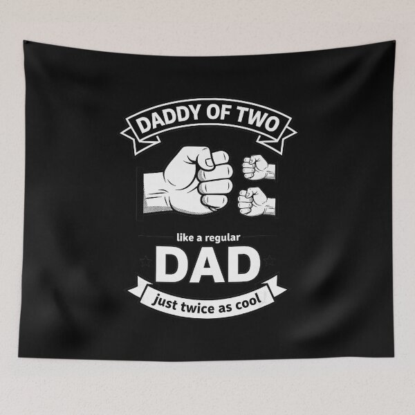 Item preview, Daddy Of Two Funny Father Quote Vintage Family Humor designed and sold by zamiokaline.