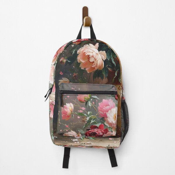Item preview, Vintage Peony Bouquet in Ceramic Vase Painting designed and sold by colorful-white.