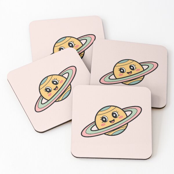 Item preview, Cute Retro Saturn Planet Cartoon – Kawaii Space Art designed and sold by MarJul.