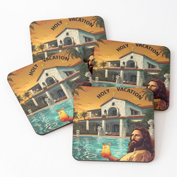 Item preview, Holy Vacation - Funny Jesus Pool Villa Art designed and sold by Modern Nest Art.