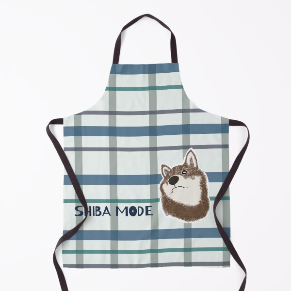 Item preview, Blue plaid with Sesame Shiba Inu designed and sold by ShibaCruise-On.