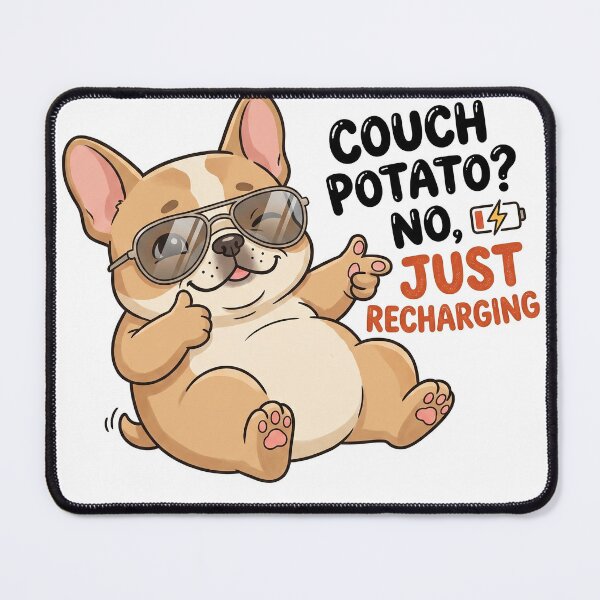 Item preview, Funny French Bulldog Recharging Sticker for Dog Lovers designed and sold by CrystalMineArts.