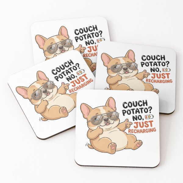Item preview, Funny French Bulldog Recharging Sticker for Dog Lovers designed and sold by CrystalMineArts.