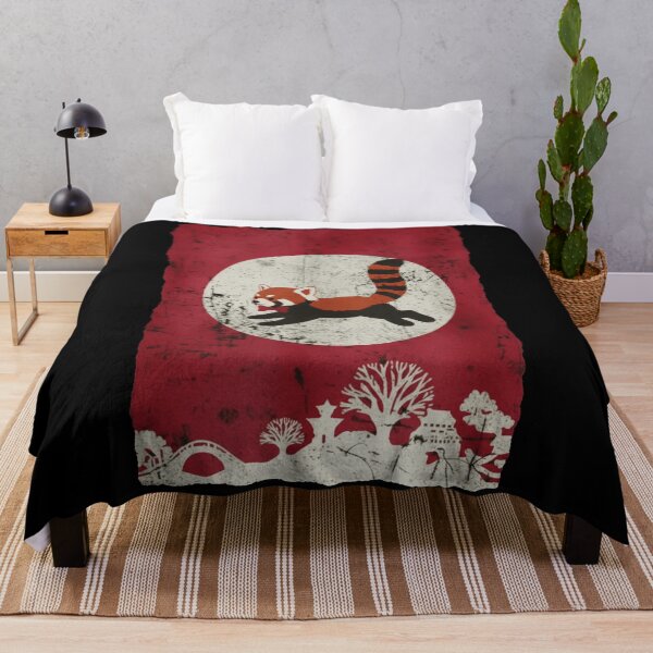 Item preview, Running Red Panda Vintage Nature Illustration With Distressed Texture designed and sold by JordynLadukeg65.