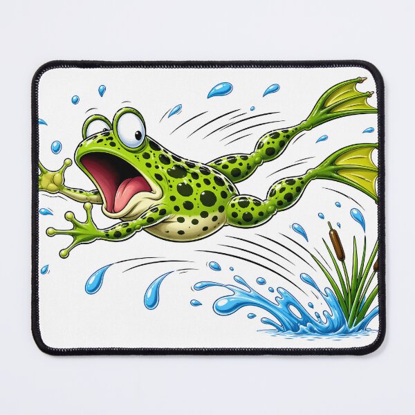Item preview, Frog Frantic Playful 3D Cartoon Amphibian Humor designed and sold by LunaPixelStudio.