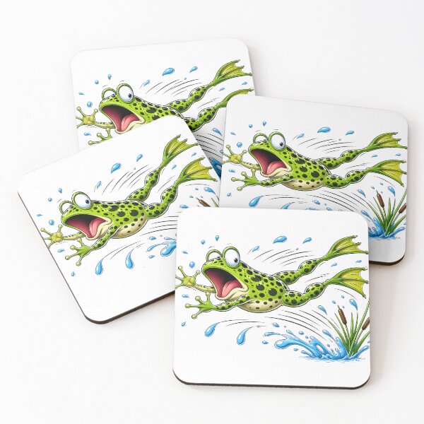 Item preview, Frog Frantic Playful 3D Cartoon Amphibian Humor designed and sold by LunaPixelStudio.