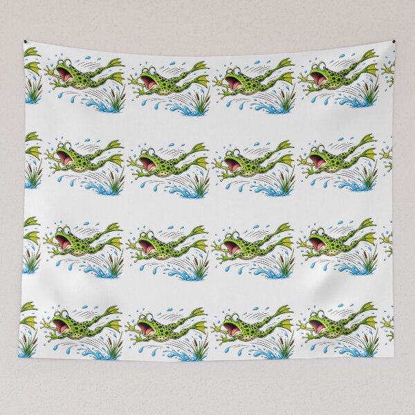 Item preview, Frog Frantic Playful 3D Cartoon Amphibian Humor designed and sold by LunaPixelStudio.