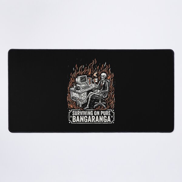 Item preview, Surviving on Pure Bangaranga Office Humor Linocut Style designed and sold by SplashTastic.