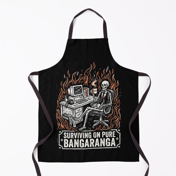Item preview, Surviving on Pure Bangaranga Office Humor Linocut Style designed and sold by SplashTastic.