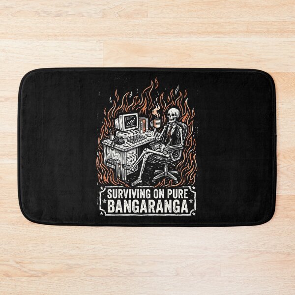 Item preview, Surviving on Pure Bangaranga Office Humor Linocut Style designed and sold by SplashTastic.