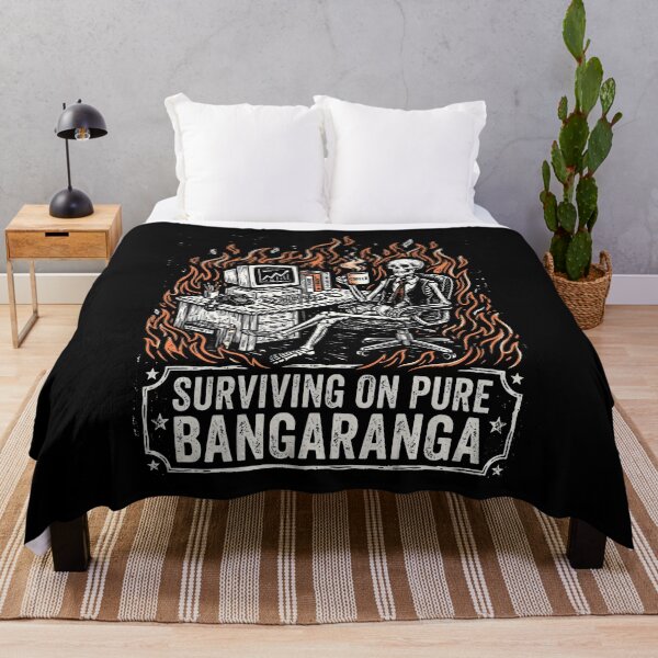 Item preview, Surviving on Pure Bangaranga Office Humor Linocut Style designed and sold by SplashTastic.