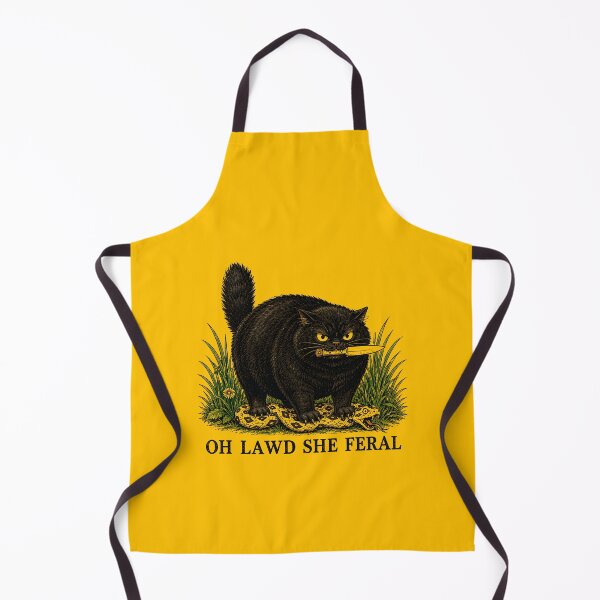 Item preview, Oh Lawd She Feral funny cat designed and sold by zoes-ink.