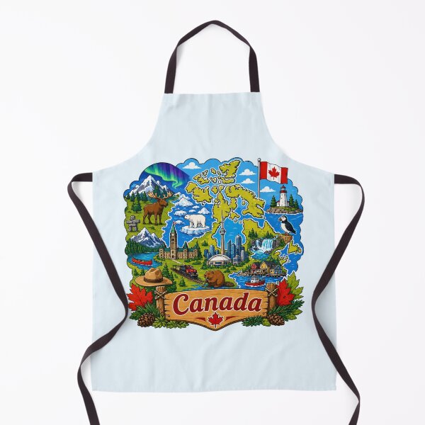 Item preview, Canada Scenic Wildlife Map designed and sold by Myra365Art.