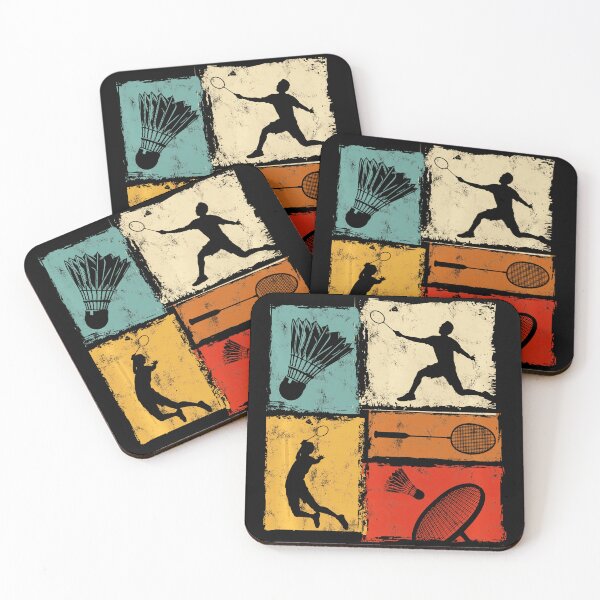 Item preview, Retro Badminton Player with Vintage Distressed Sports Style designed and sold by allistermariam.