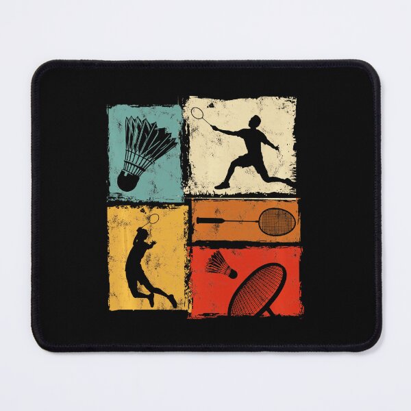 Item preview, Retro Badminton Player with Vintage Distressed Sports Style designed and sold by allistermariam.