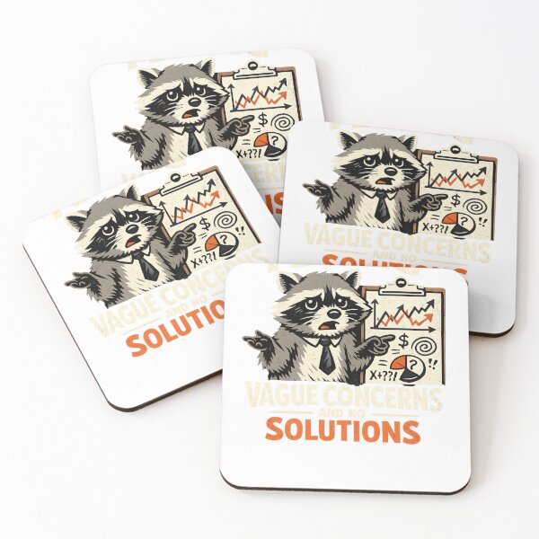 Item preview, I Bring Vague Concerns and No Solutions Funny Raccoon Office Meme designed and sold by MustBeDesigns.
