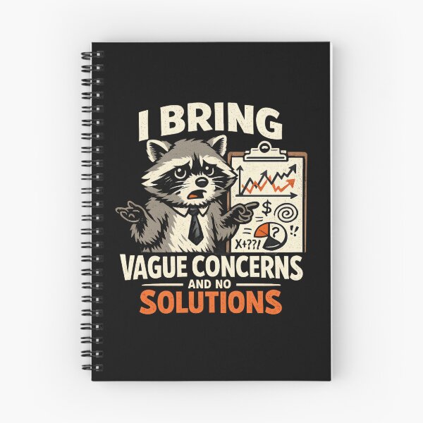 Item preview, I Bring Vague Concerns and No Solutions Funny Raccoon Office Meme designed and sold by MustBeDesigns.