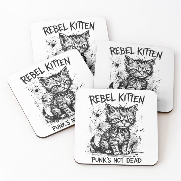 Item preview, Punk Kitten T-Shirt | Vintage Edgy Kitty Shirt designed and sold by DmaarGroup.