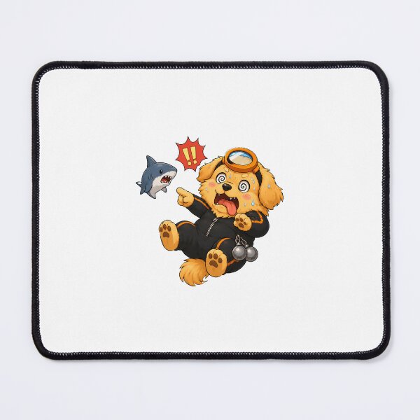 Item preview, KOREA HAENAM - Cute Chibi Golden Retriever Shark Scared Sticker designed and sold by KOREA-HAENAM.