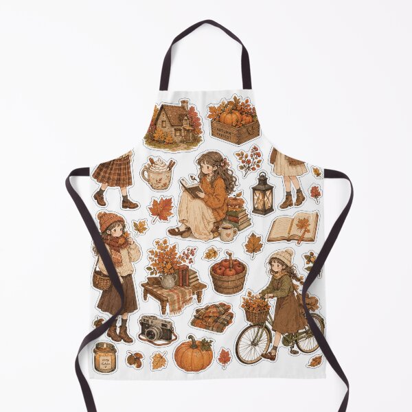 Item preview, Golden Harvest Whisper Sticker Collection, autumn sticker sheet, amber tones, falling leaves, rustic woodland, peaceful countryside. designed and sold by BlareBlare.