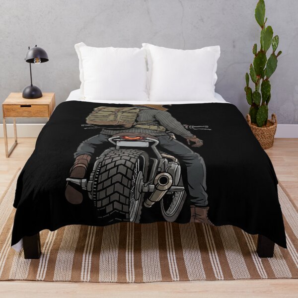 Item preview, Vintage Cafe Racer Motorcycle Rider Adventure Art designed and sold by CrystalMineArts.