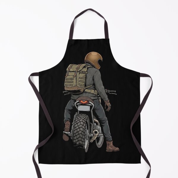 Item preview, Vintage Cafe Racer Motorcycle Rider Adventure Art designed and sold by CrystalMineArts.