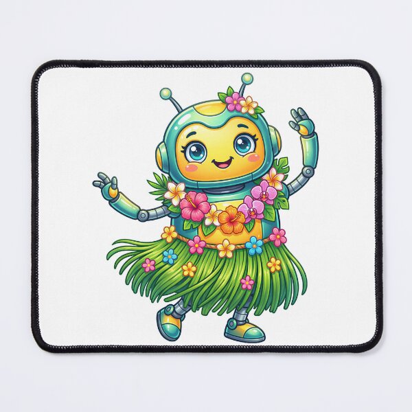 Item preview, Tropical Cute Robot Emoji Hula Dancer designed and sold by Marcu Ioachim.