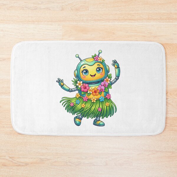 Item preview, Tropical Cute Robot Emoji Hula Dancer designed and sold by Marcu Ioachim.