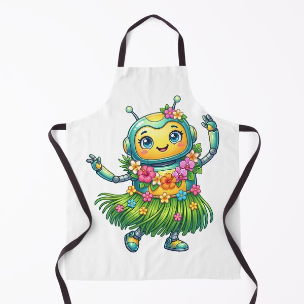 Item preview, Tropical Cute Robot Emoji Hula Dancer designed and sold by Marcu Ioachim.