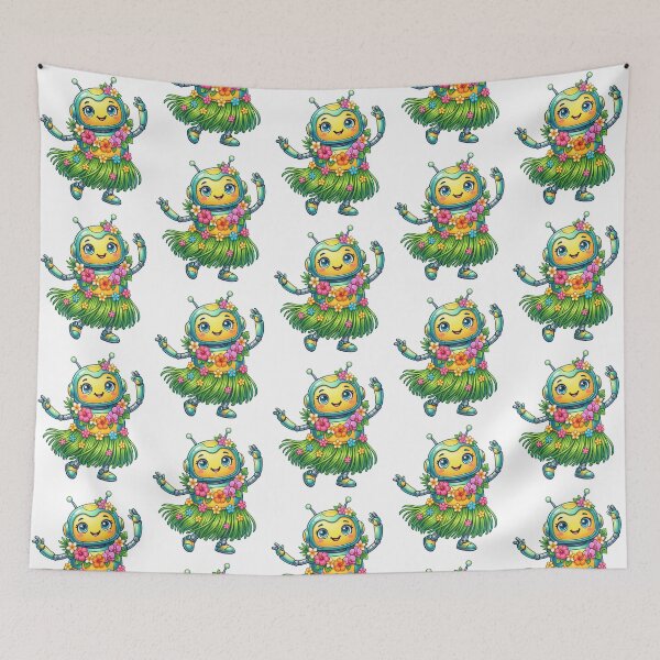 Item preview, Tropical Cute Robot Emoji Hula Dancer designed and sold by Marcu Ioachim.